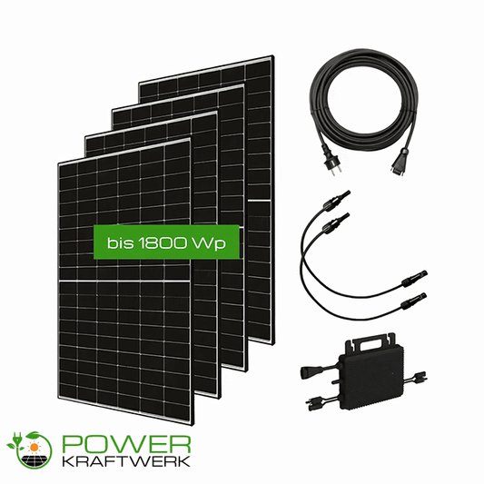 Balkonkraftwerk 4 Solarmodule 1800 Wp