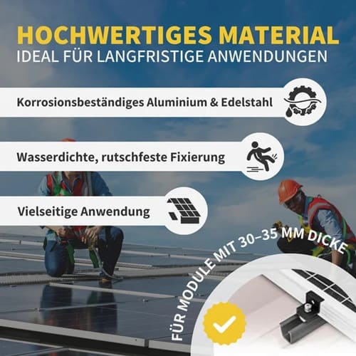 Balkonkraftwerk Flachdach Komplettset: 1 Modul (450 Wp)