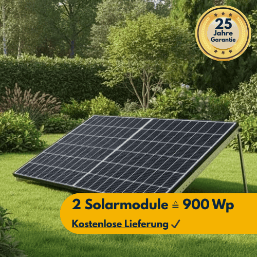 Balkonkraftwerk Garten – 900 Wp – 2 Module – Komplettset ohne Speicher