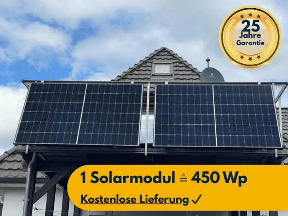Balkonkraftwerk Gitterbalkon Komplettset: 1 Modul (450 Wp)