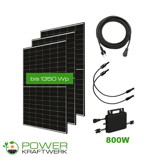 Balkonkraftwerk ohne Halterung 1350 Wp 3 Module
