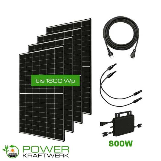 Balkonkraftwerk ohne Halterung 1800 Wp 4 Module