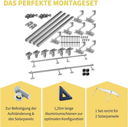 Balkonkraftwerk Ziegeldach Komplettset: 3 Module (1350 Wp)