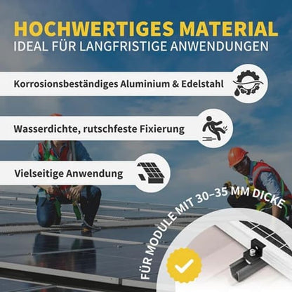 Balkonkraftwerk Flachdach Komplettset: 1 Modul (450 Wp)