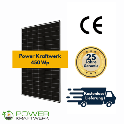 Balkonkraftwerk Gitterbalkon Komplettset: 1 Modul (450 Wp)