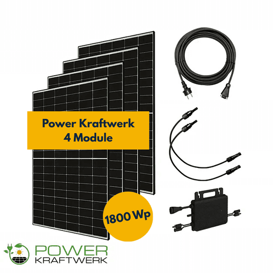 Balkonkraftwerk Garten Komplettset: 4 Module (1800 Wp)