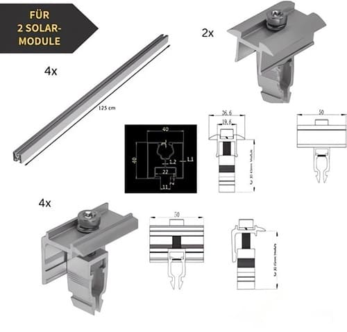 Balkonkraftwerk Ziegeldach – 1800 Wp – 4 Module – Komplettset mit Speicher – Bild 9