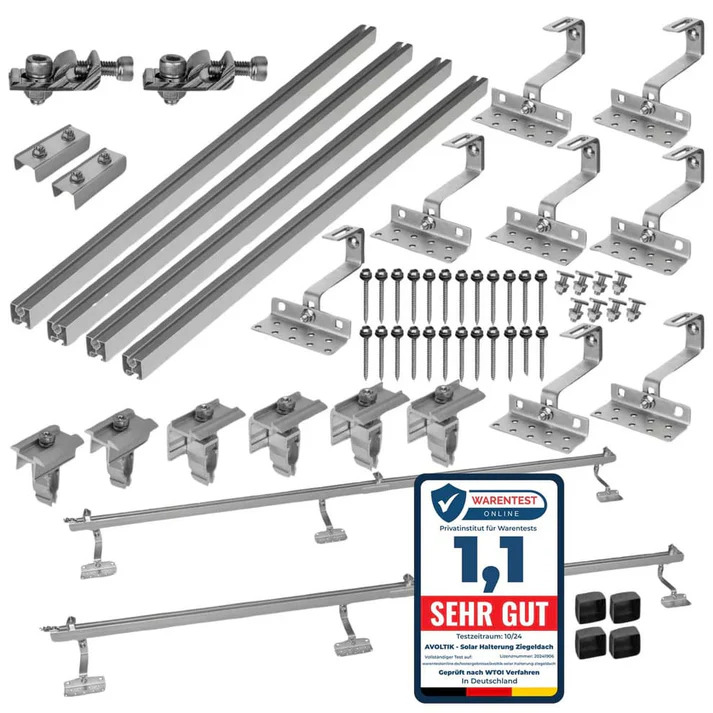 Balkonkraftwerk Ziegeldach – 1800 Wp – 4 Module – Komplettset mit Speicher – Bild 5