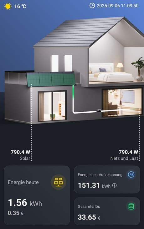 Balkonkraftwerk Ziegeldach – 1800 Wp – 4 Module – Komplettset mit Speicher – Bild 10